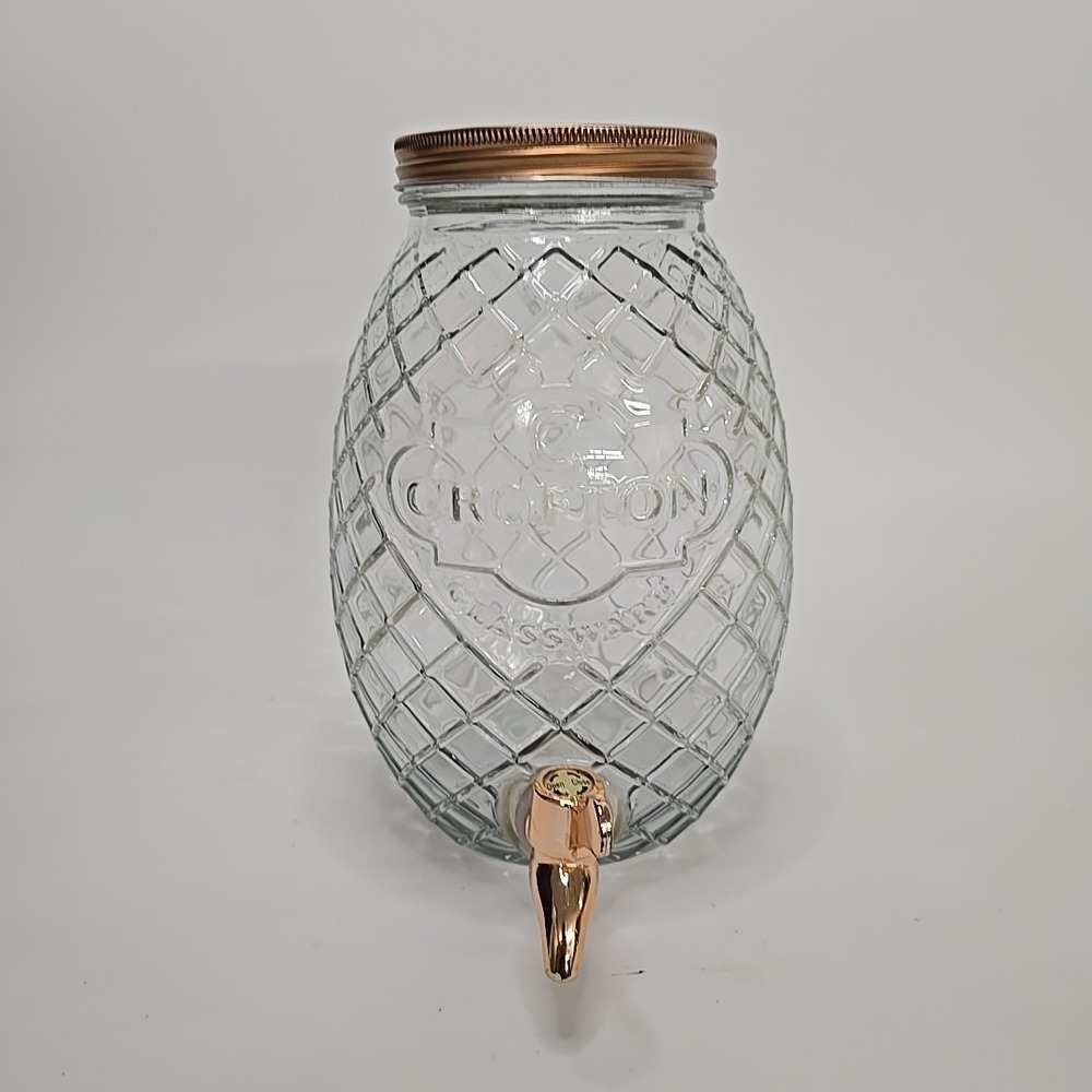 1 Gallon Crofton Glassware Refreshing Ice Cold Drink, Ice / Sun Tea Dispenser